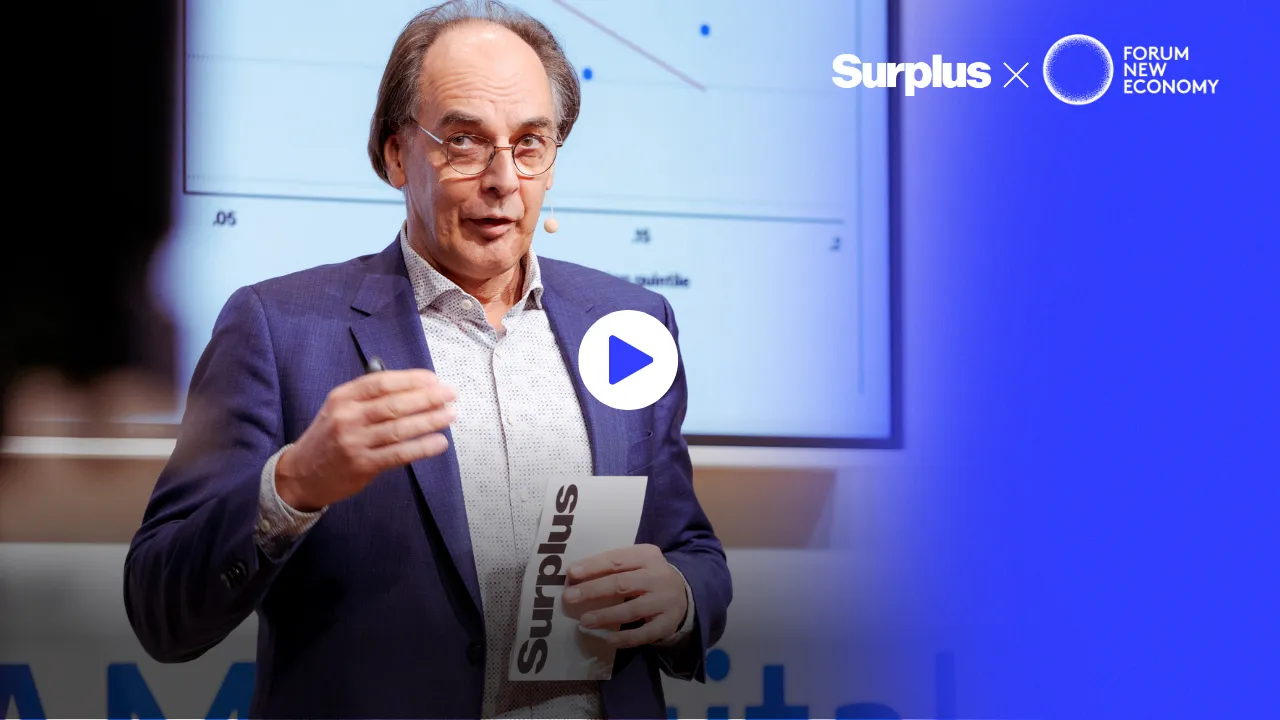 Ökonom Thomas Fricke bei seiner Keynote auf den New Economy Talks.