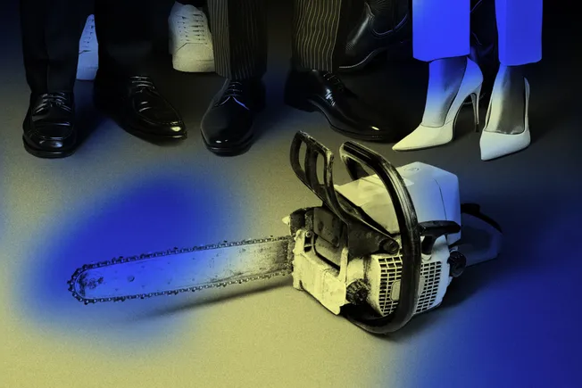 Der Lärm der Kettensäge